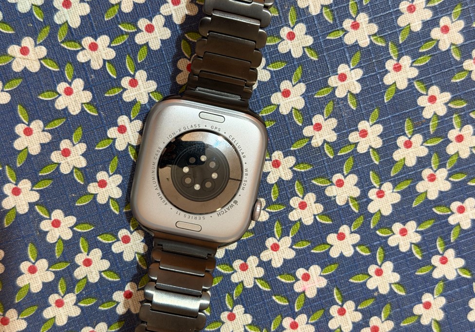 Noir Link Steel Apple Watch Band.