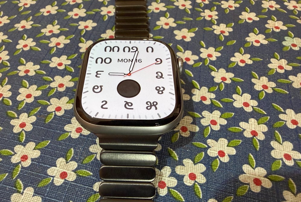 Noir Link Steel Apple Watch Band.