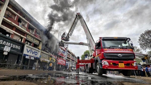 Massive fire in Sector 22 market in Chandigarh, over 30 fire tenders rushed