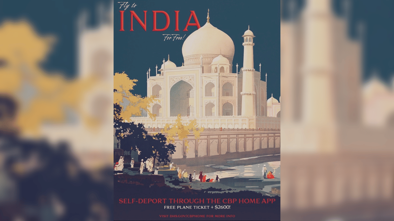'Fly to India for free': US uses Taj Mahal image to announce $2,600 exit bonus for illegal immigrants 