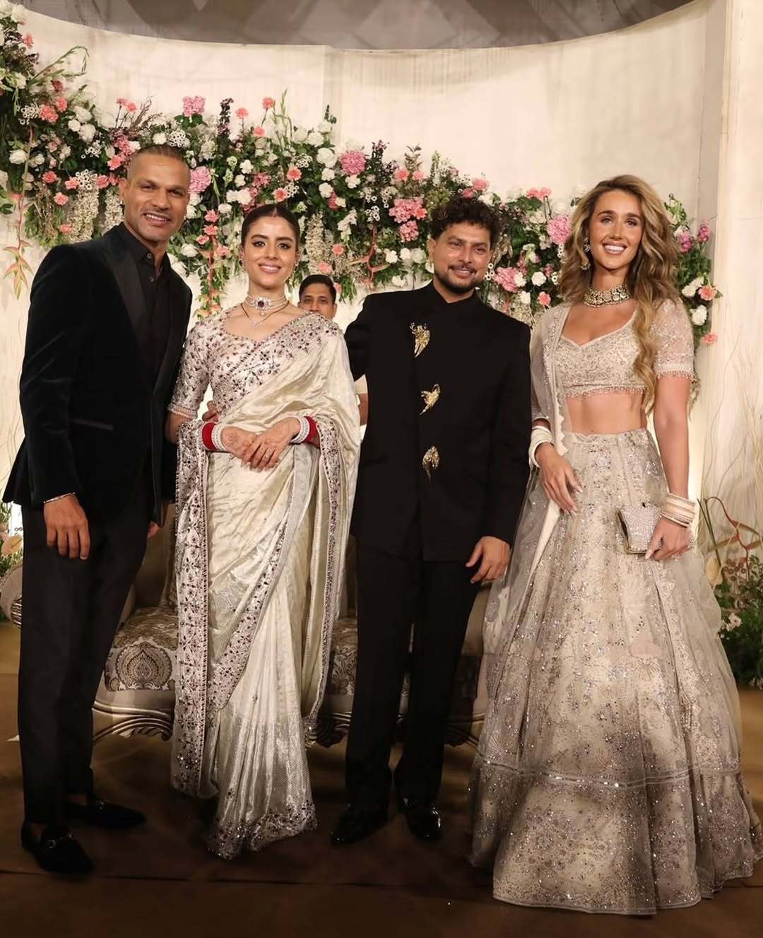 Kuldeep's teammates Ravindra Jadeja, Yashasvi Jaiswal, Rishabh Pant and former India opener Shikhar Dhawan also graced their presence at the reception. 