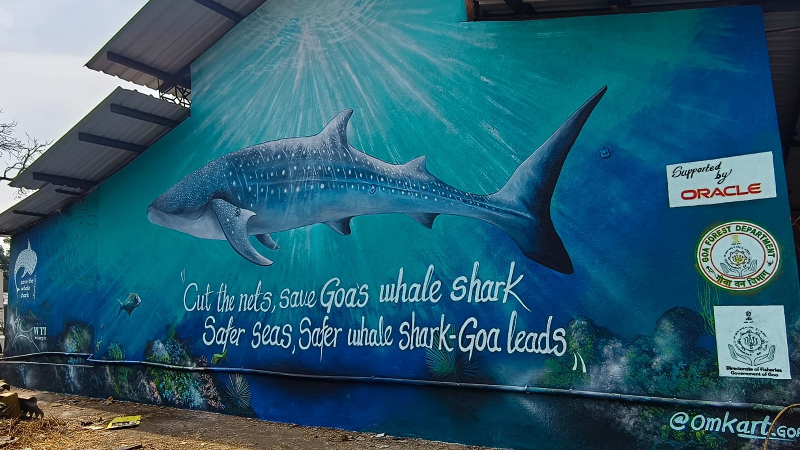 Wildlife Trust of India drives whale shark conservation awareness through mural art in Goa