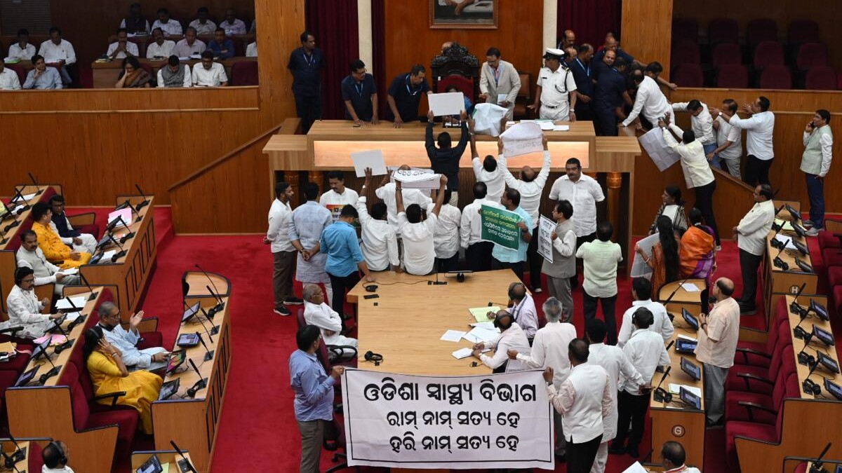Odisha assembly adjourned thrice as opposition seeks health minister’s resignation