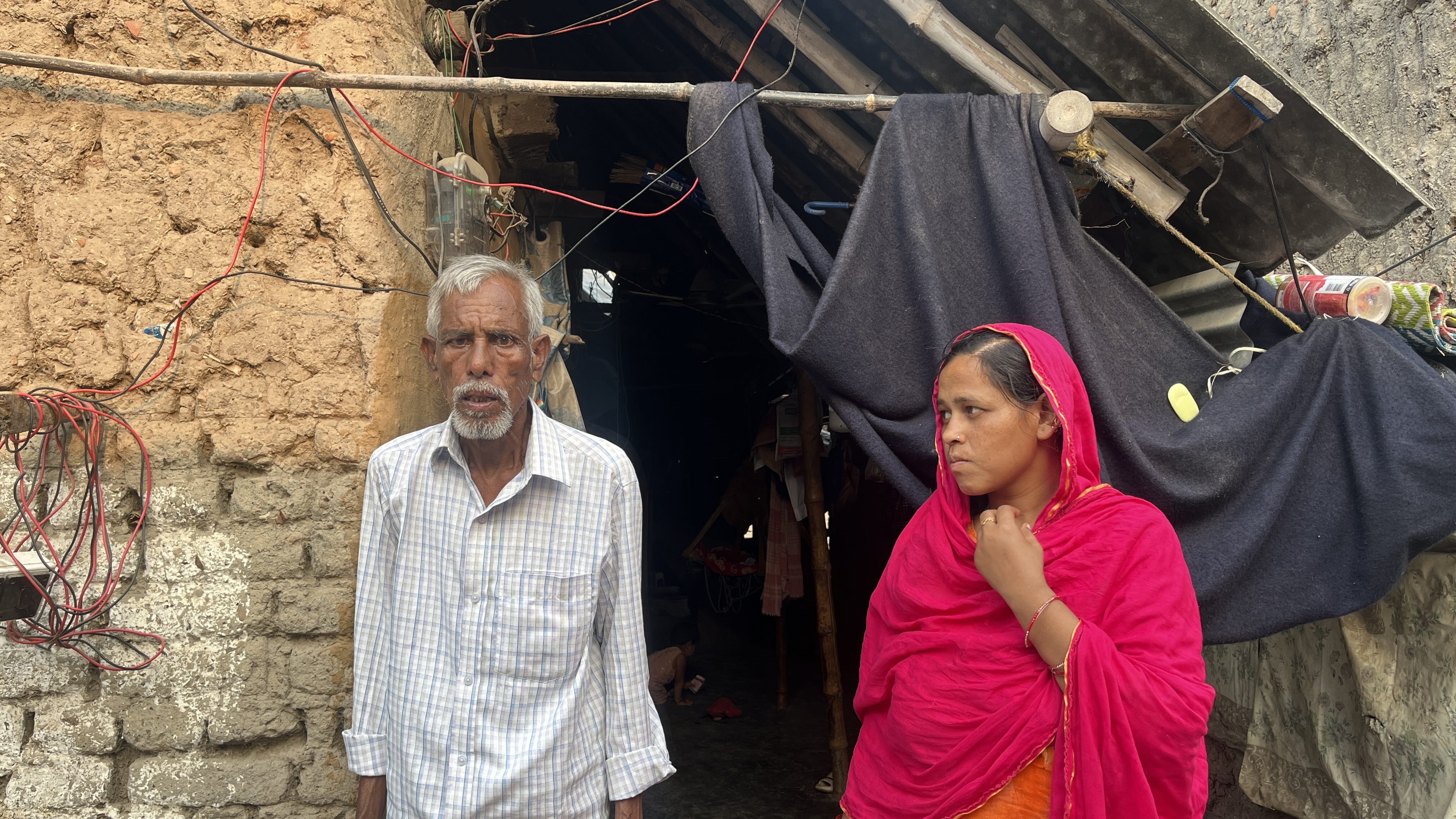 Sunali with her father Bhodu Sheikh. 