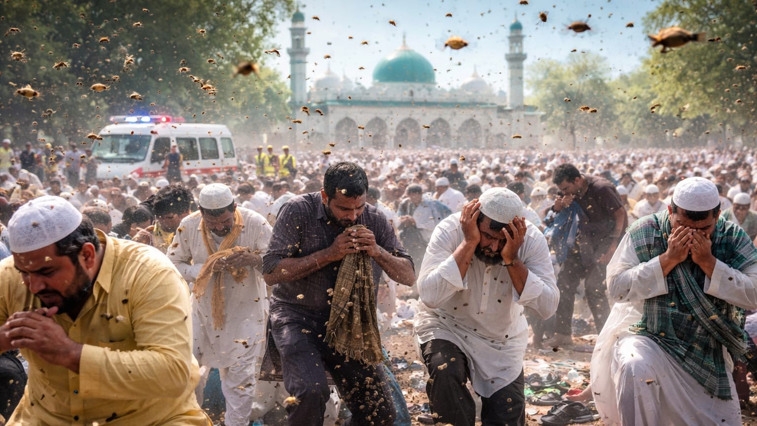 Swarm of bees disrupts Eid prayers, 25 injured in Karnataka’s Davangere