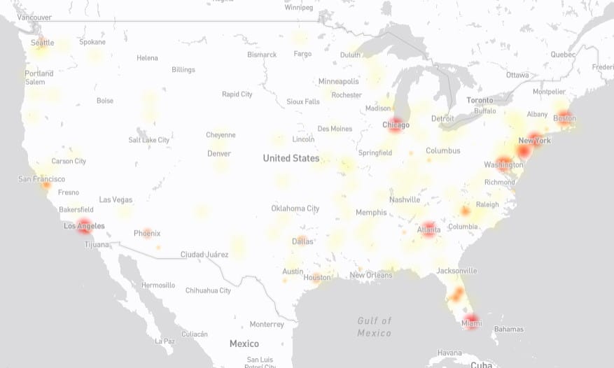 X platform down in the US.