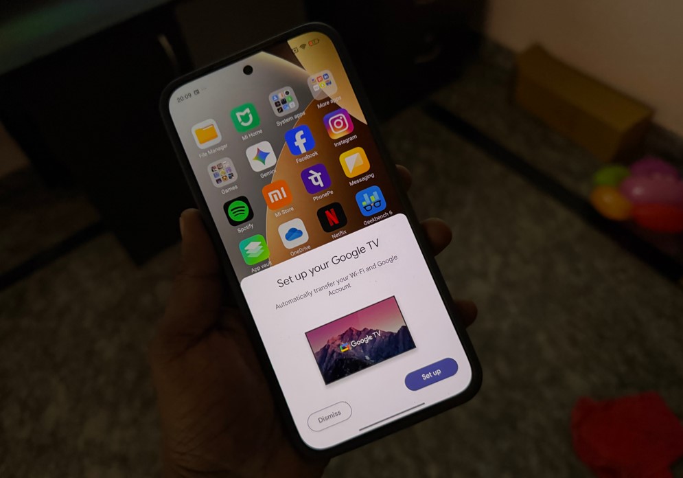 Xiaomi QLED X Pro 75 can be setup in a few minutes with an Android phone.