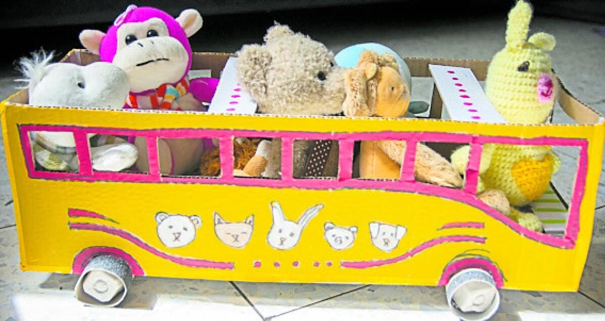 Toy bus.