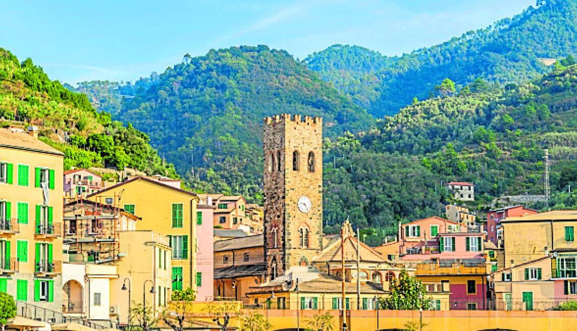 The famed clock tower at Monterosso Al Mare. 