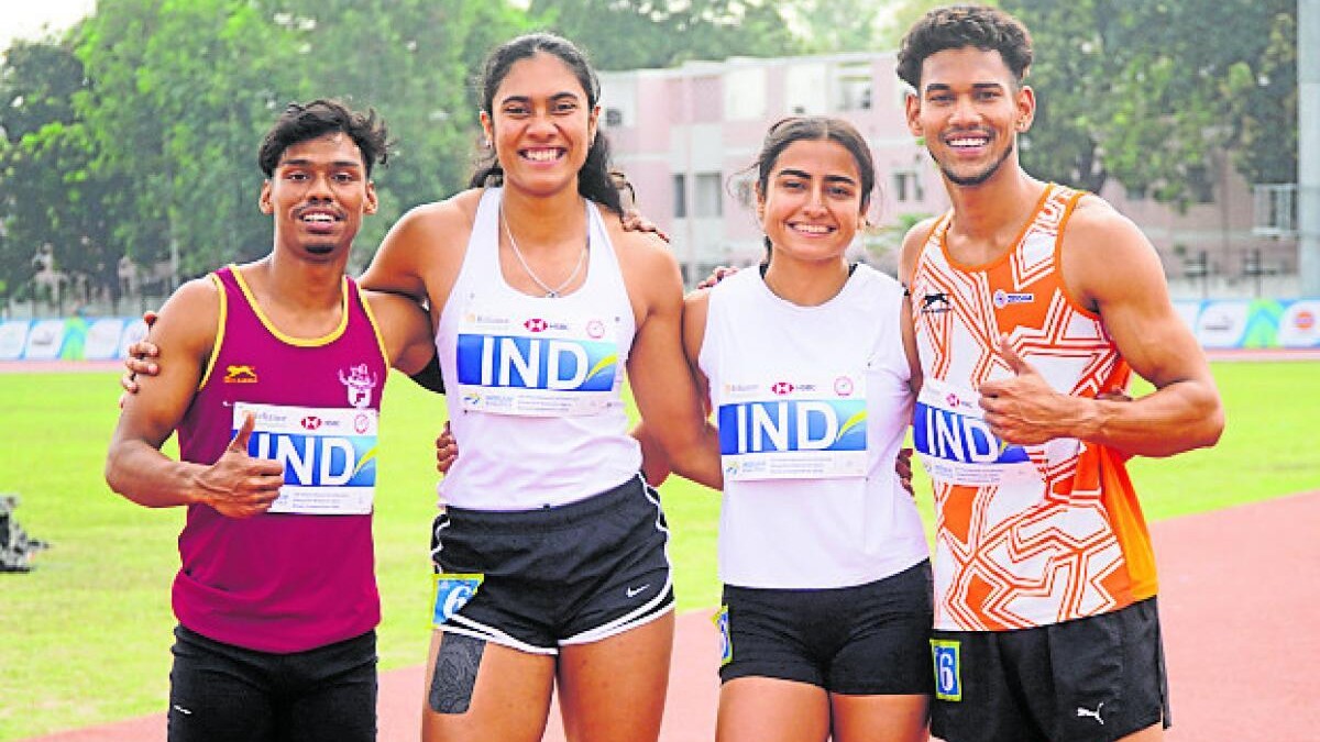 Karnataka's Unnathi stars in India's national record show