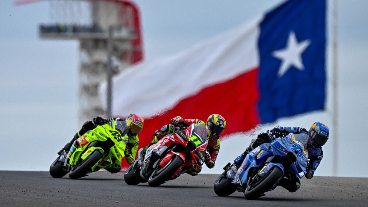 Bikers ride during practice and qualifying for the 2026 Red Bull Grand Prix of the United States at Circuit of The Americas Austin.