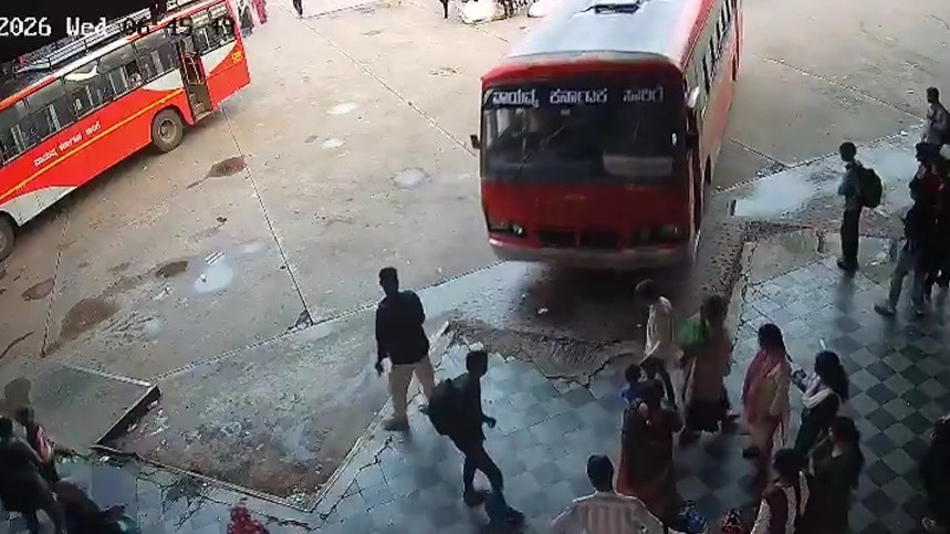 Karnataka: Toddler dies as trainee driver rams bus into people at Haveri bus stand