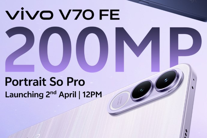 Vivo V70 FE teaser.