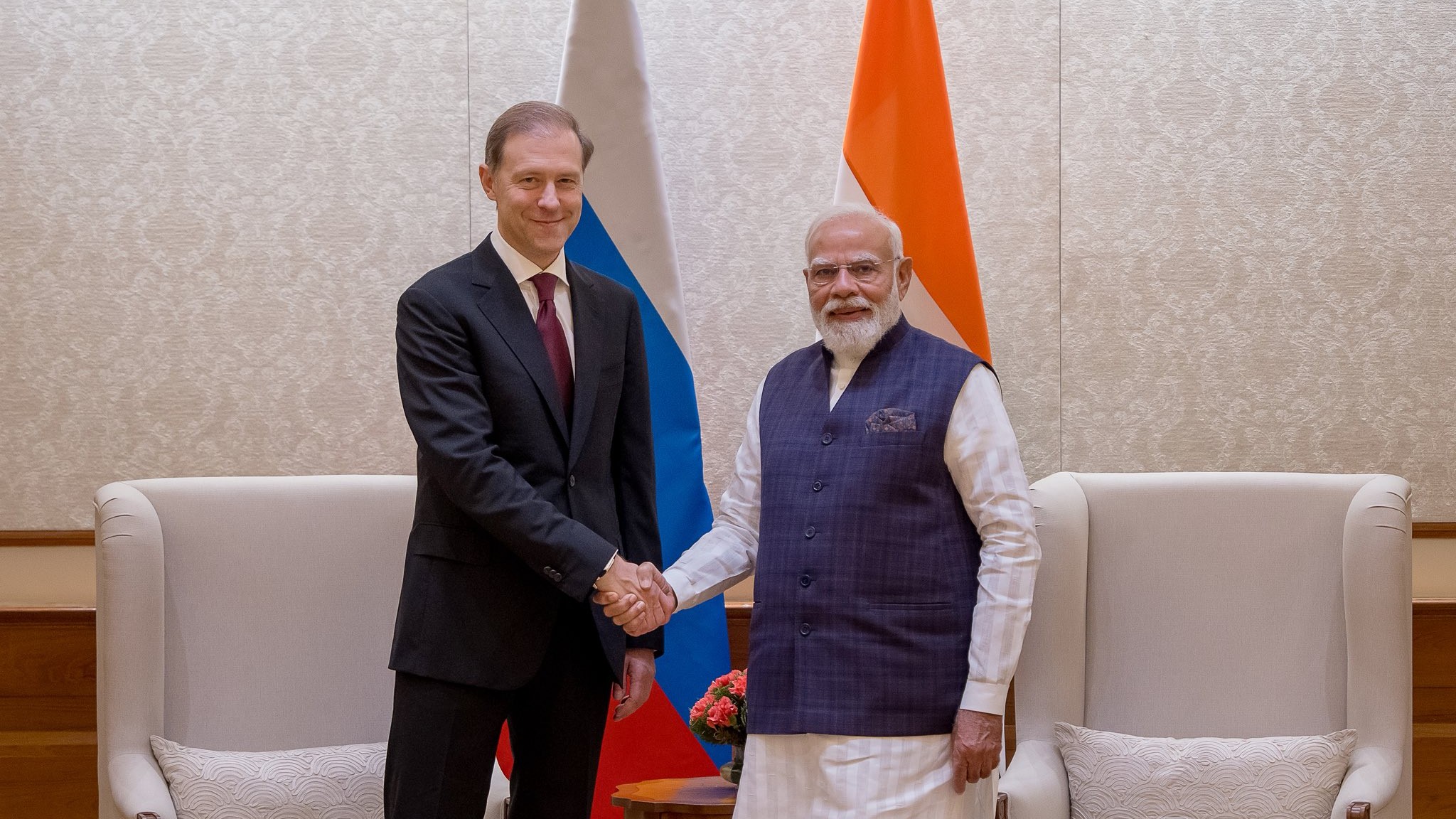 First Deputy PM of Russia calls on PM Modi; briefs on trade & economic ties