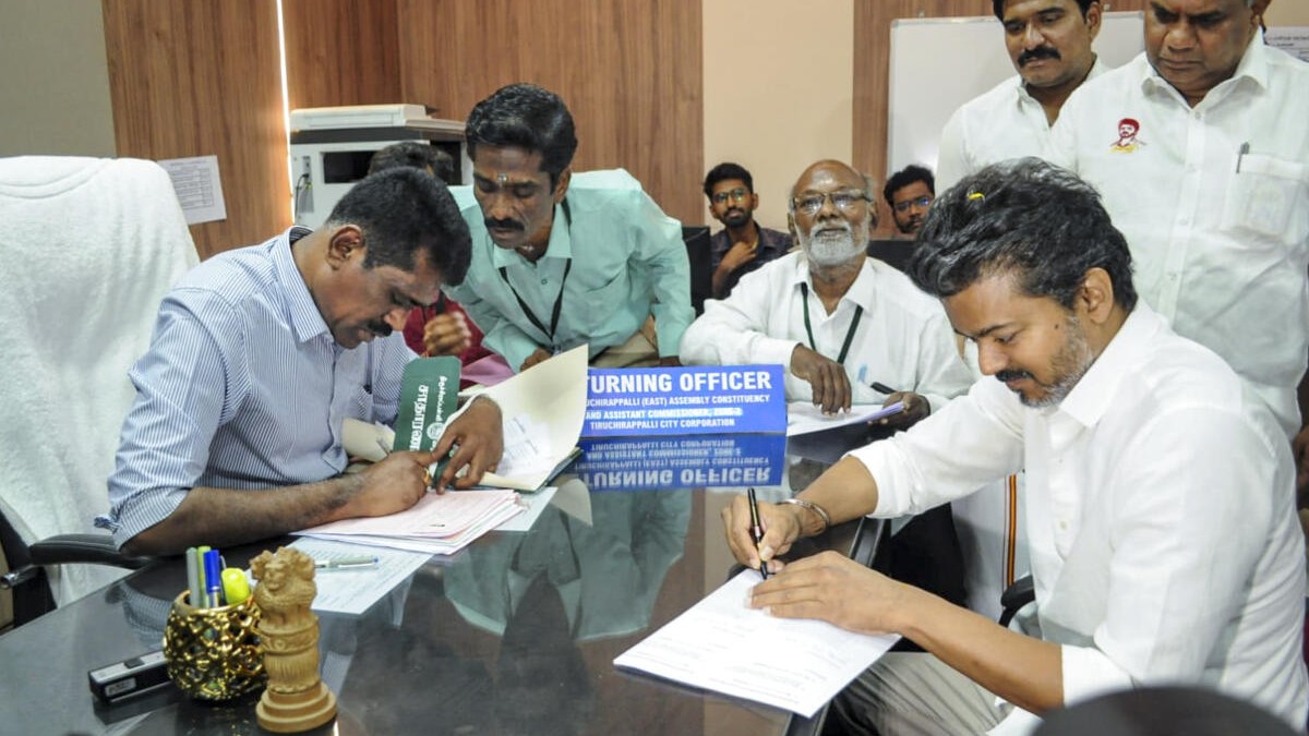 Tamil Nadu assembly elections 2026 | TVK chief Vijay files nomination for Tiruchirappalli East