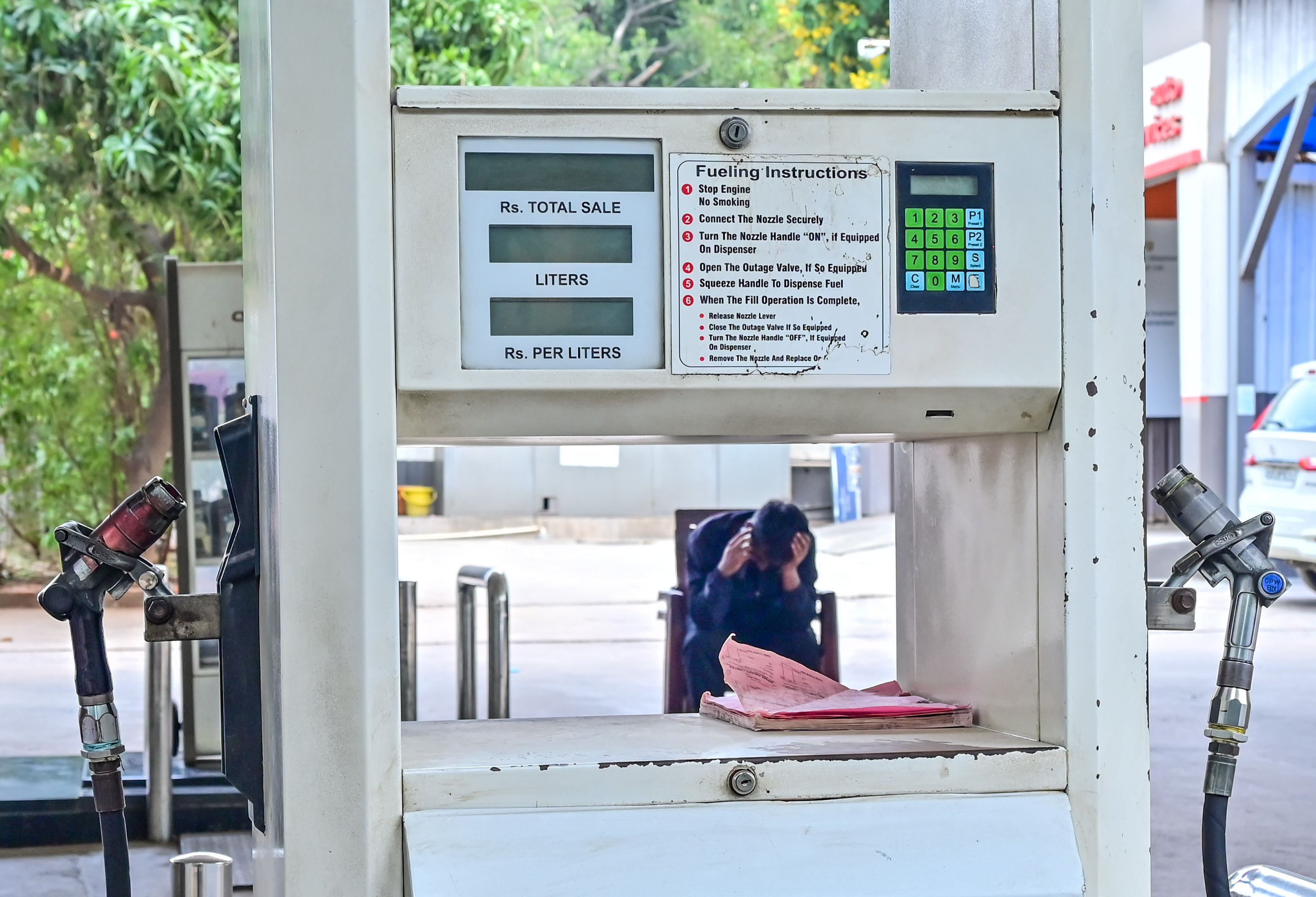 No LPG stock at a gas filling station.
