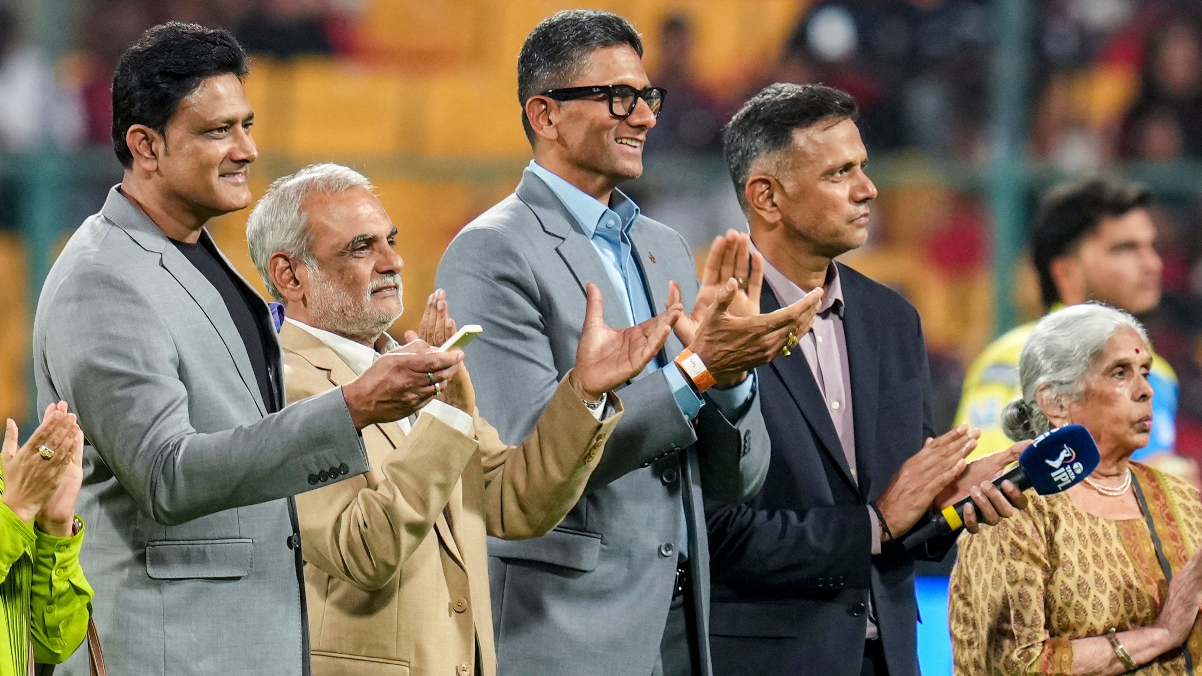 KSCA officially unveils Rahul Dravid, Anil Kumble Stands at M Chinnaswamy Stadium