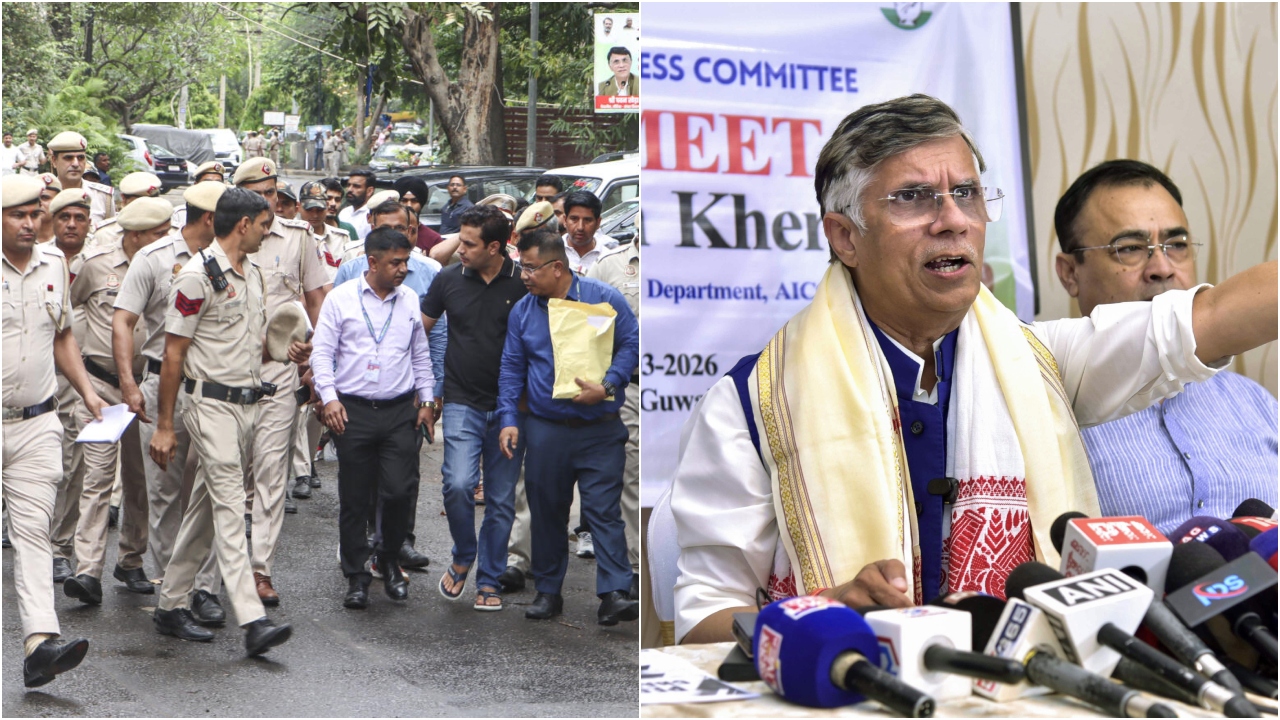 Assam Police reaches Pawan Khera's residence in Delhi after Himanta's wife files FIR against him