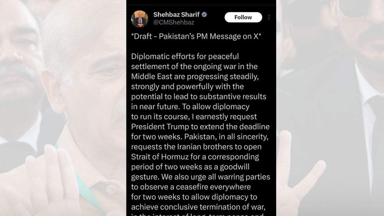 Image showing Shehbaz Sharif's X post.