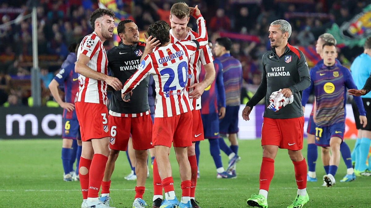 Atletico Madrid storm Camp Nou with 2-0 Champions League win over 10-man Barcelona