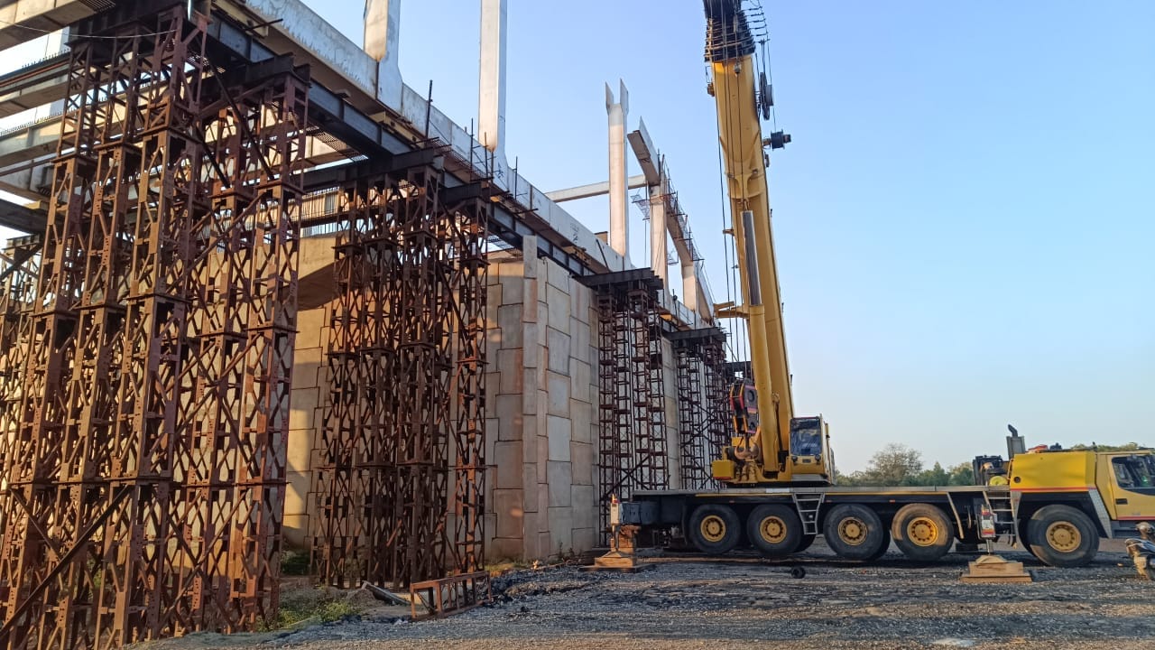 Work is in advanced stages to build the last rail overbridge on the STRR