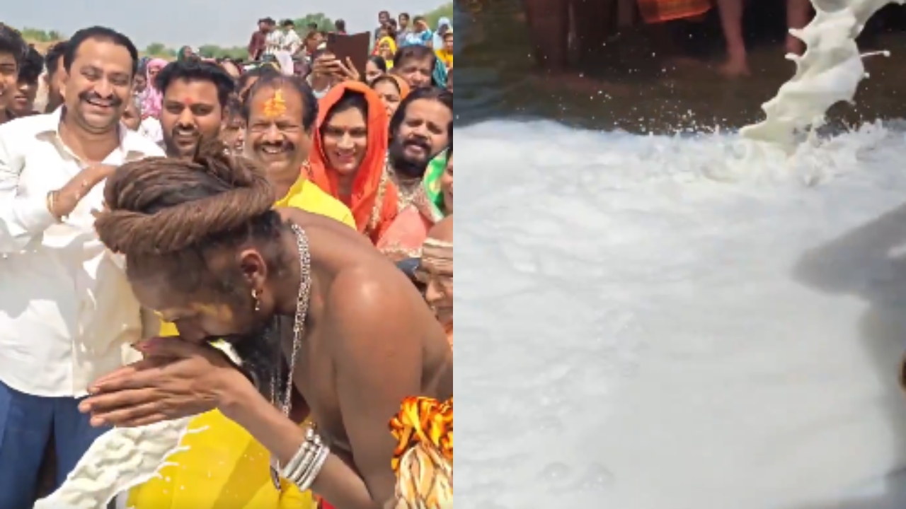 11,000 litres of milk poured into Narmada river after religious event; environmentalists flag negative impact