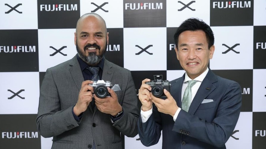 L-R: Arun Babu, Associate Director, Head of Electronic Imaging, instax, Optical Devices Business, FUJIFILM India and Koji Wada, Managing Director, FUJIFILM India at the launch of FUJIFILM X-T30 III in India.