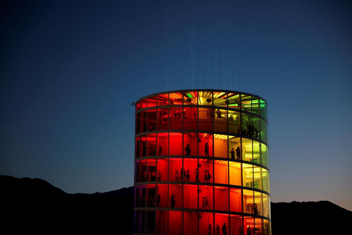 People attend the Coachella Valley Music and Arts Festival in Indio, California