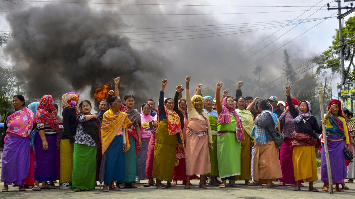 Manipur valley singes in anger over killing of Meitei kids, internet remains suspended