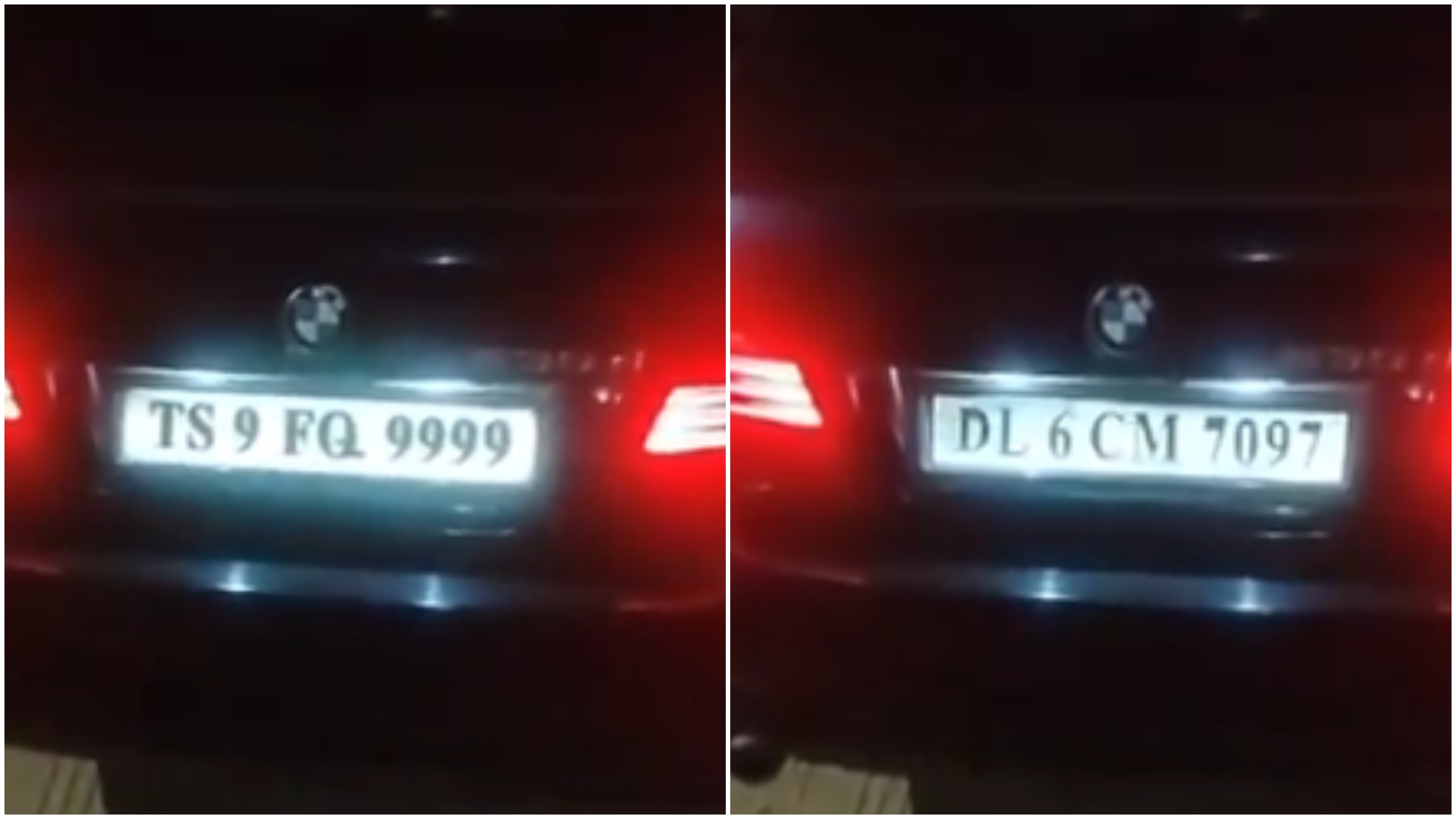 High-tech crime: BMW driver flips number plate in seconds during drunk-driving check