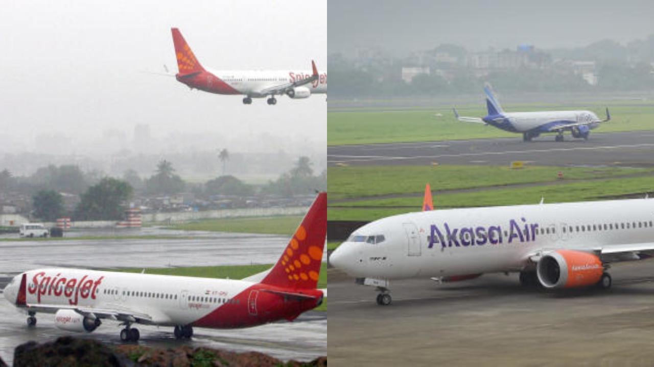 SpiceJet aircraft hits Akasa Air jet while taxiing at Delhi airport, leads to damage of both plane wings