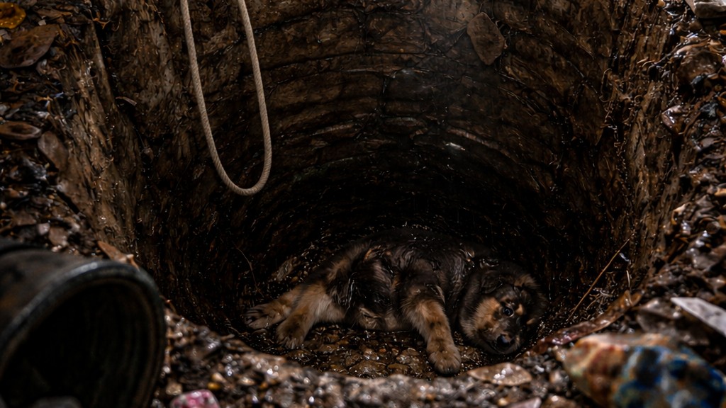 3-hour rescue operation in vain: Puppy stuck in open pit outside Tihar jail meets tragic end
