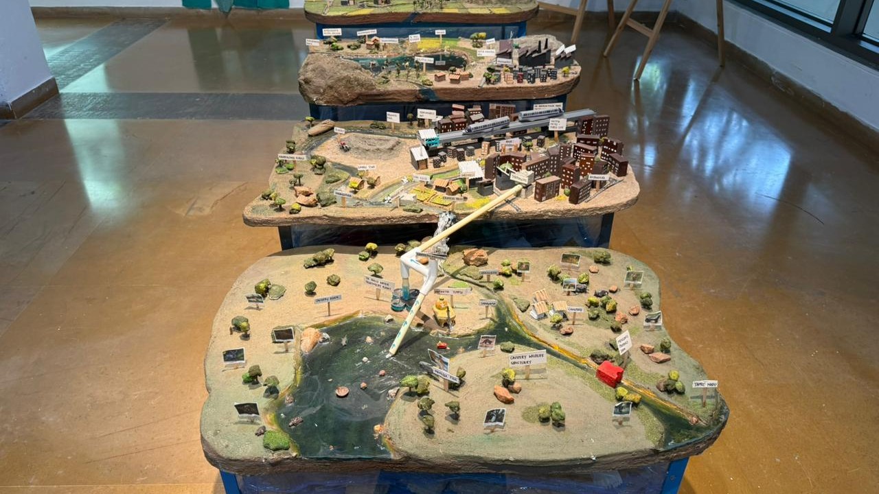 Artwork on Bengaluru's vanishing rivers