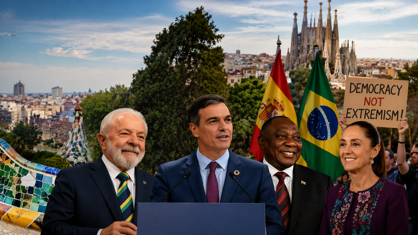 Global left leaders gather in Spain to ‘show there is an alternative’ to far right