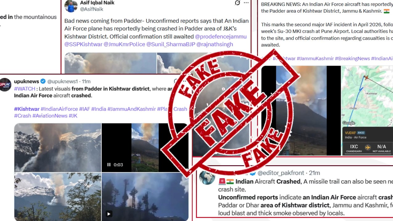 Claims of aircraft crash near Jammu and Kashmir's Kishtwar fake, say authorities