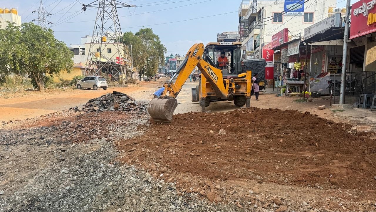 Work begins on Mysuru's Dr Rajkumar Road stretch after over two decades