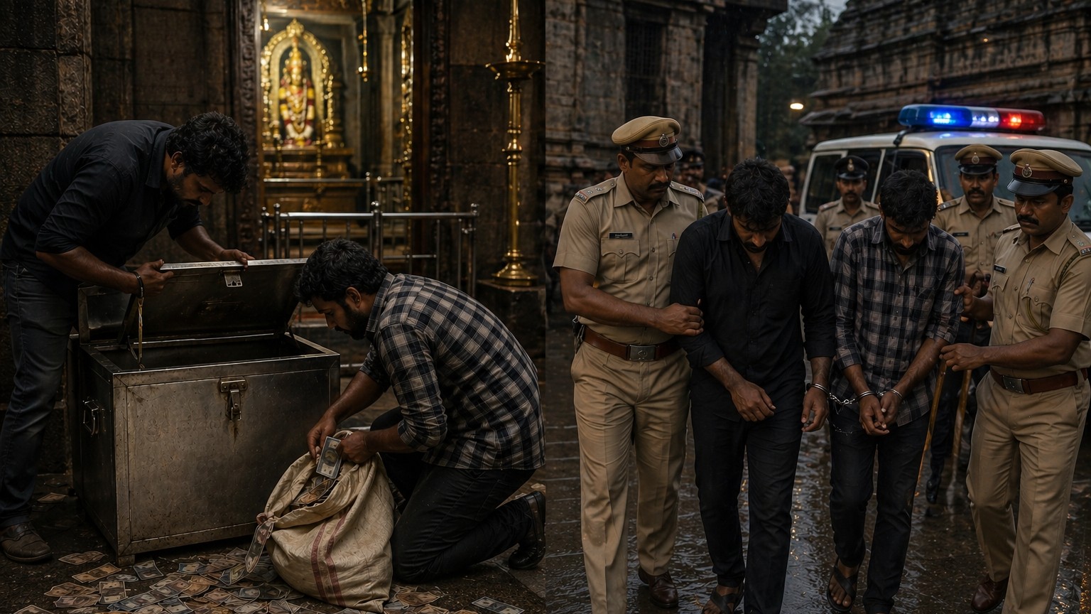 2 arrested for theft of temple donation box; police recover items worth Rs 1.5 lakh