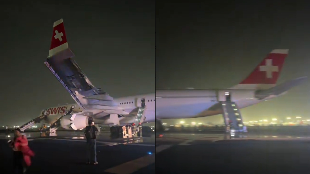 Swiss plane suffers engine problem, aborts takeoff at Delhi; passengers evacuated, 4 suffer injuries