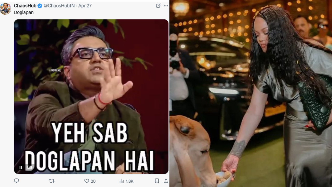 Rihanna feeds cow while holding Dior bag made of calfskin; netizens react with 'Doglapan' meme