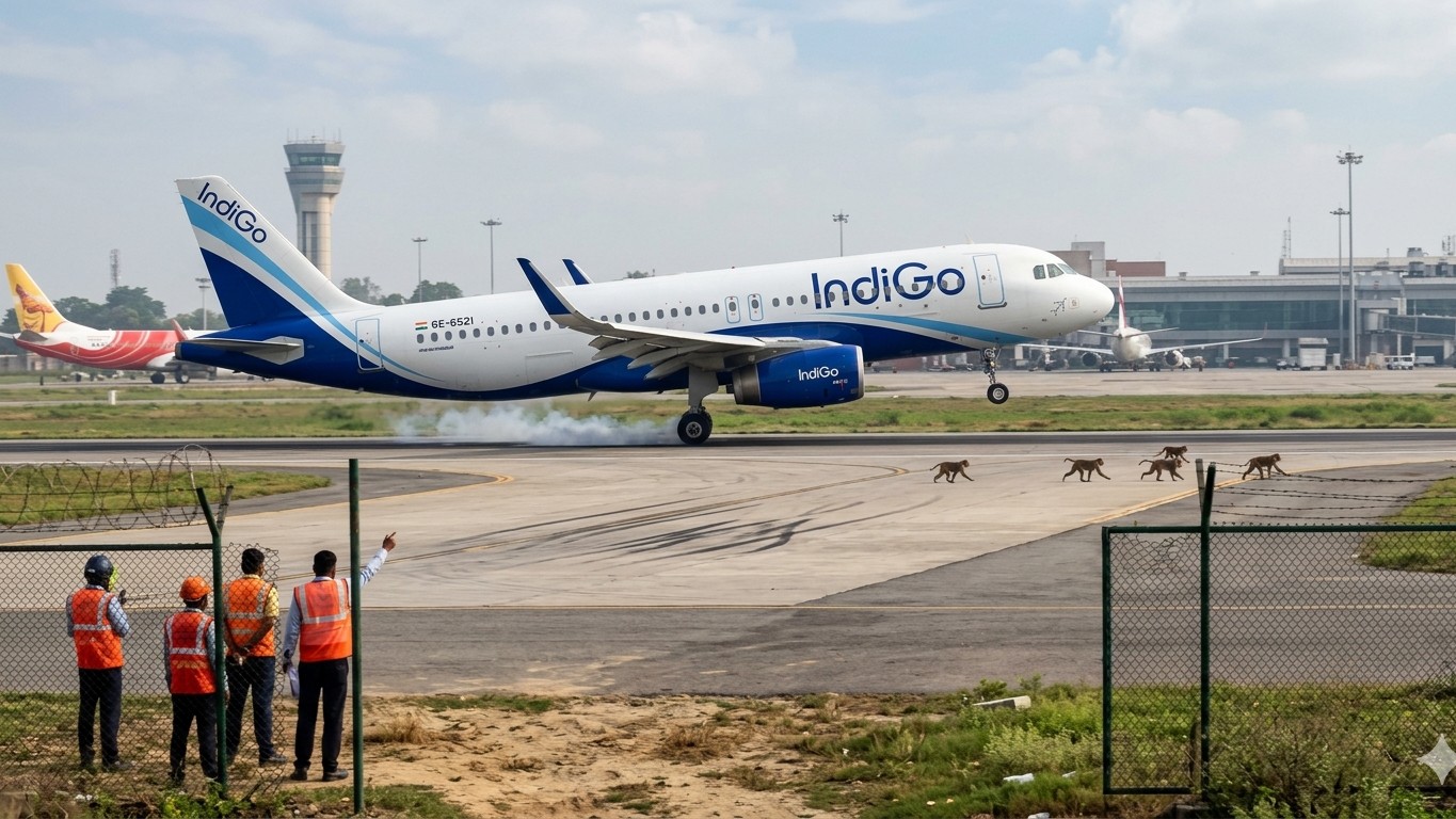 IndiGo flight aborts take-off at Lucknow after monkeys spotted on runway