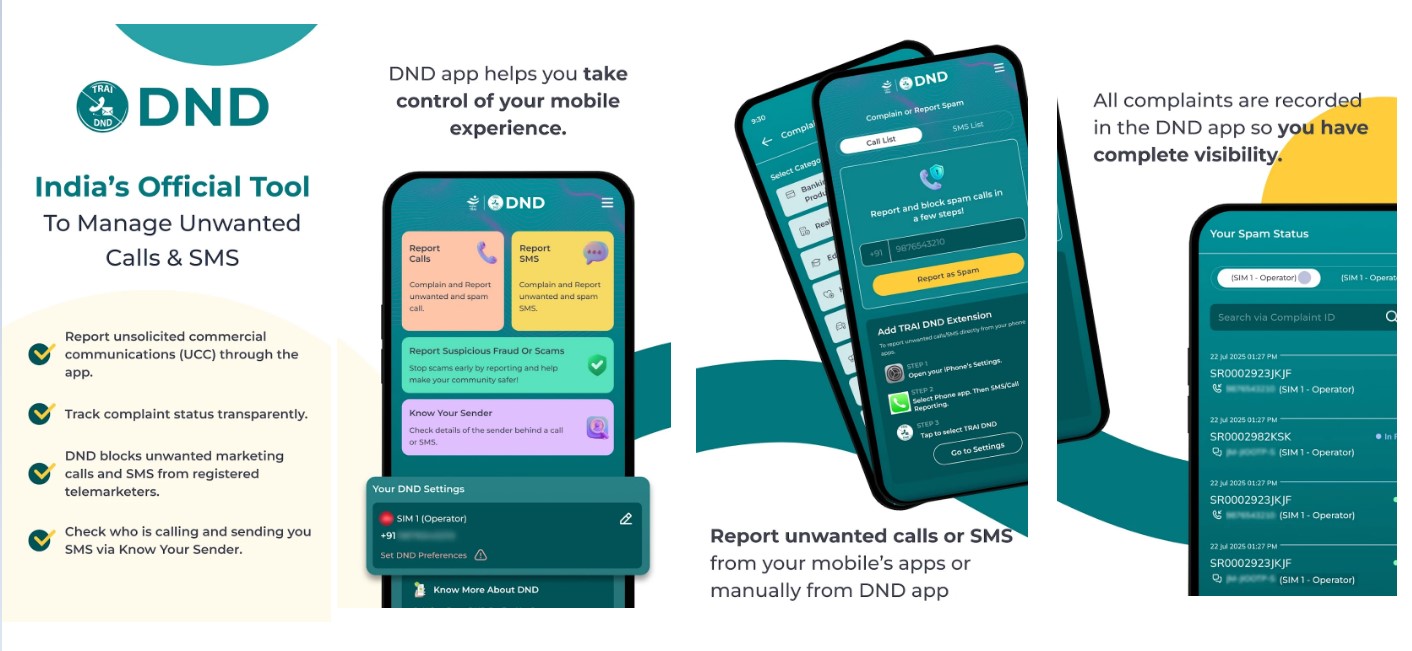 TRAI DND app's user interface.