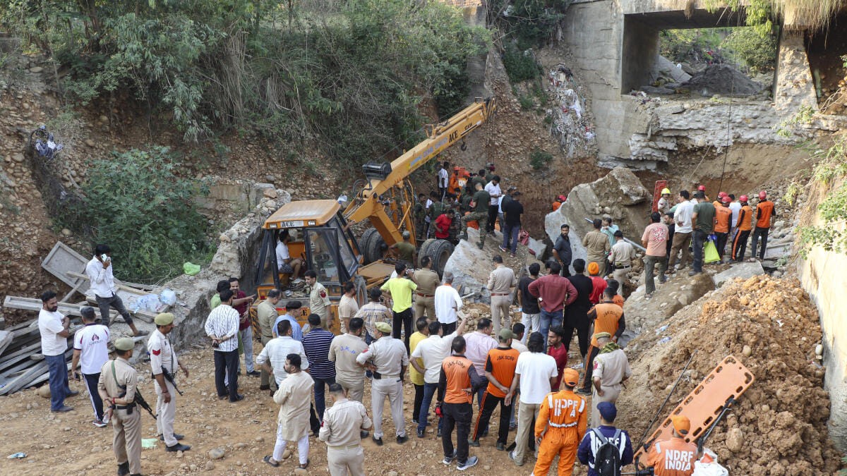 Bridge collapse in Jammu: 3 bodies, 1 injured pulled out from rubble; probe ordered