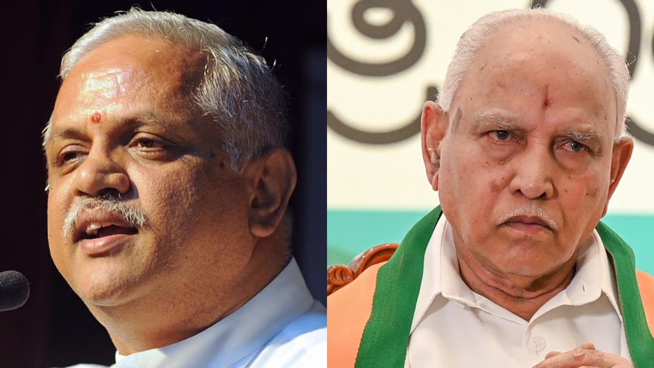 BJP leader B L Santhosh meets Yediyurappa