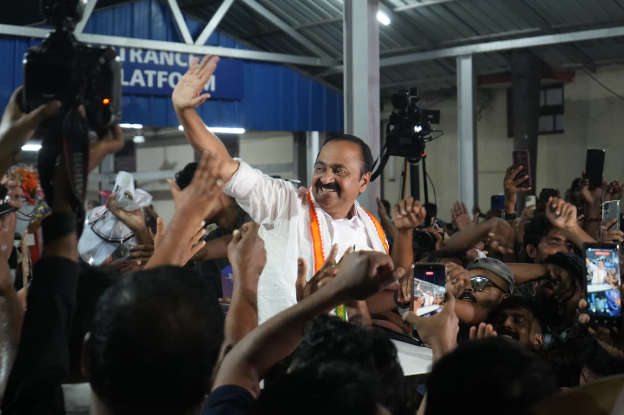 Reception for V D Satheesan at Kochi on Tuesday.