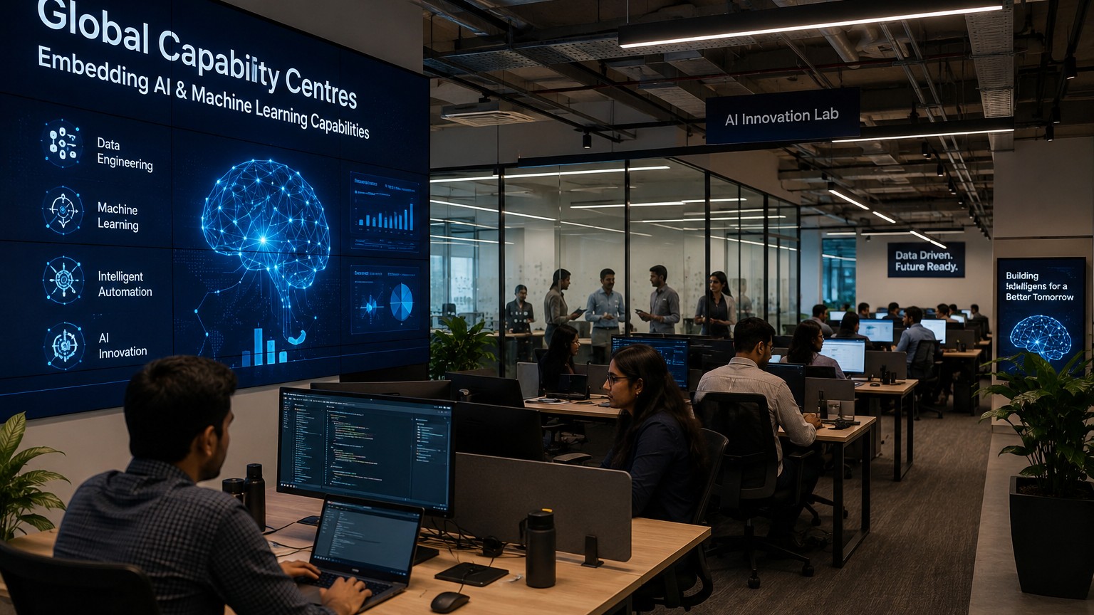 Over 1,200 global capability centres embed AI and machine learning capabilities