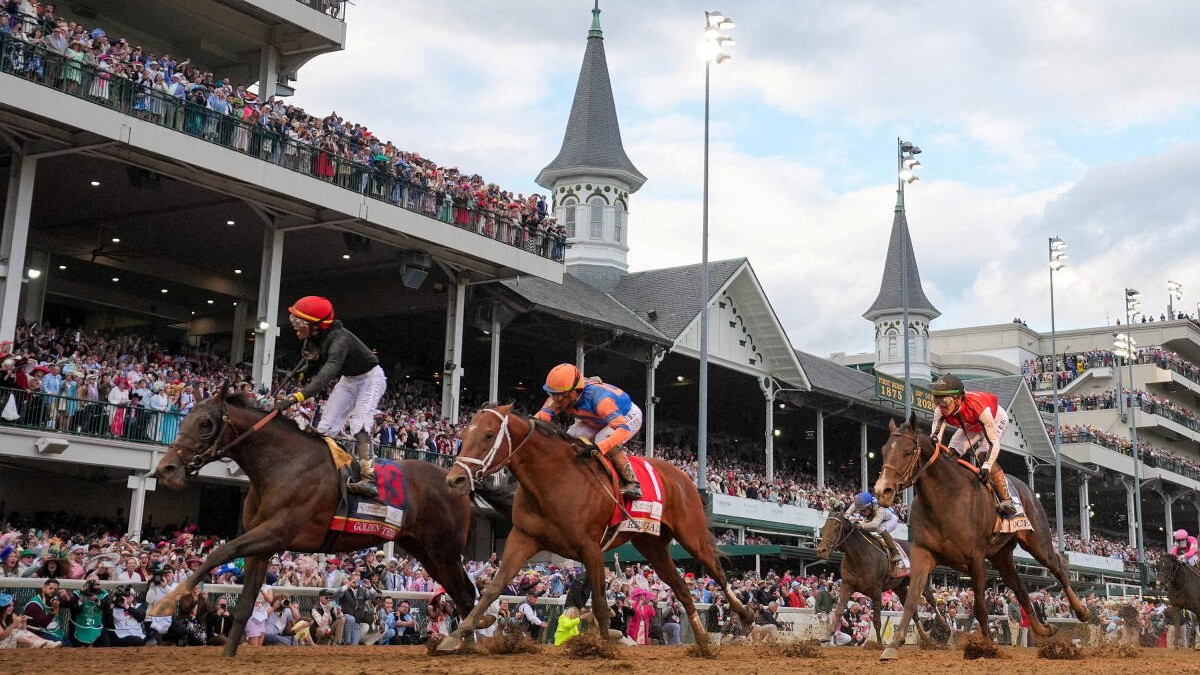 Golden Tempo with Jose Ortiz atop wins the 152nd running of the Kentucky Derby at Churchill Downs.