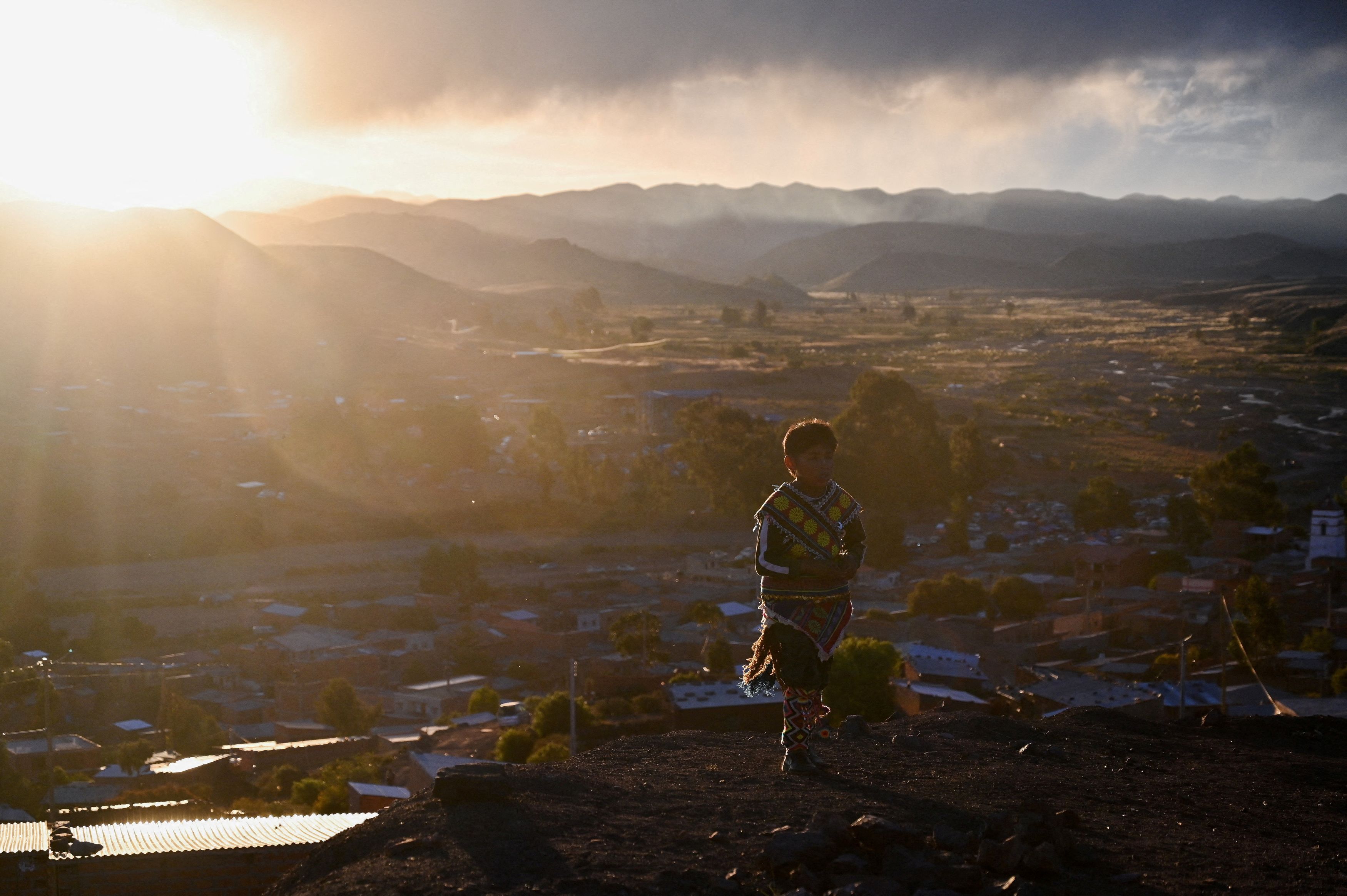 Bolivians clash in ancient Tinku fighting ritual, in San Pedro de Macha