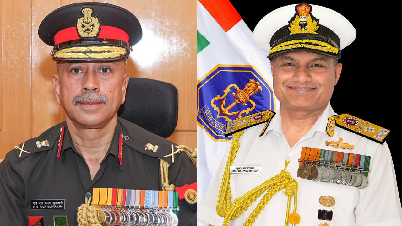 Meet India's new Chief of Defence Staff N S Raja Subramani & navy chief Krishna Swaminathan