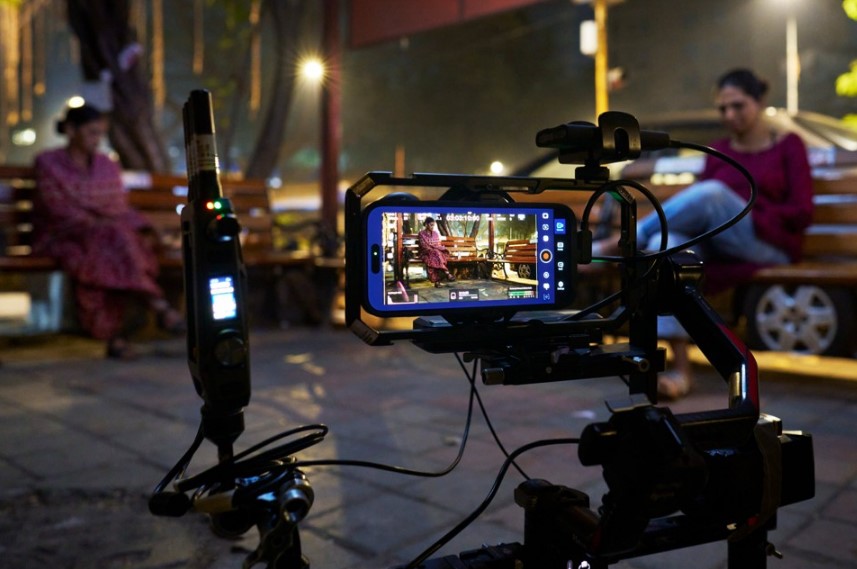 Agarwal shoots in low-light conditions using ProRes RAW on iPhone 17 Pro Max. “You don’t need those massive lights that independent filmmakers could never really afford anyway,” she says.