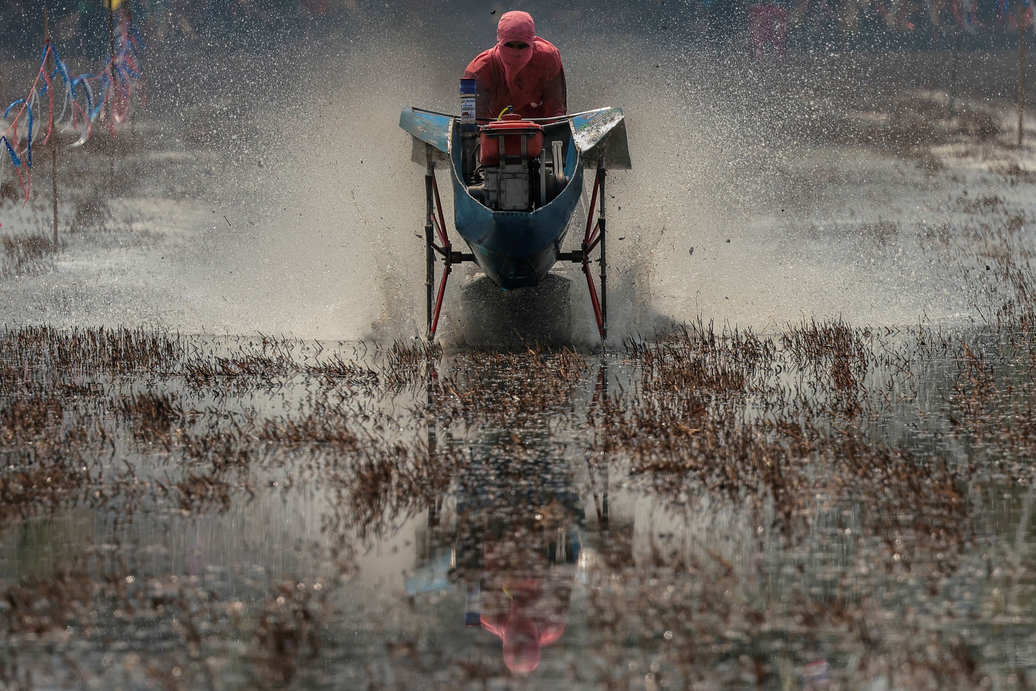 An annual tractor race in Ayutthaya province
